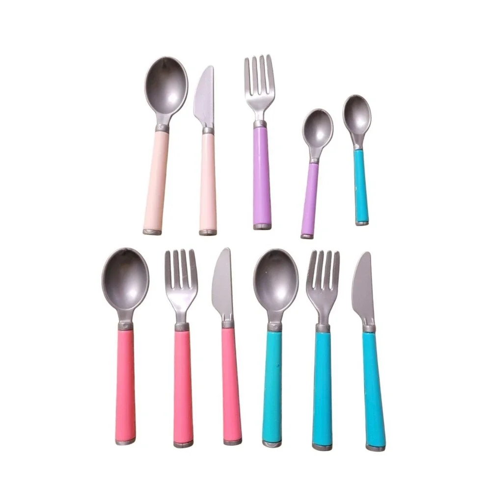 Lot Of 11 Pretend Play Kids Toy Silverware Utensils